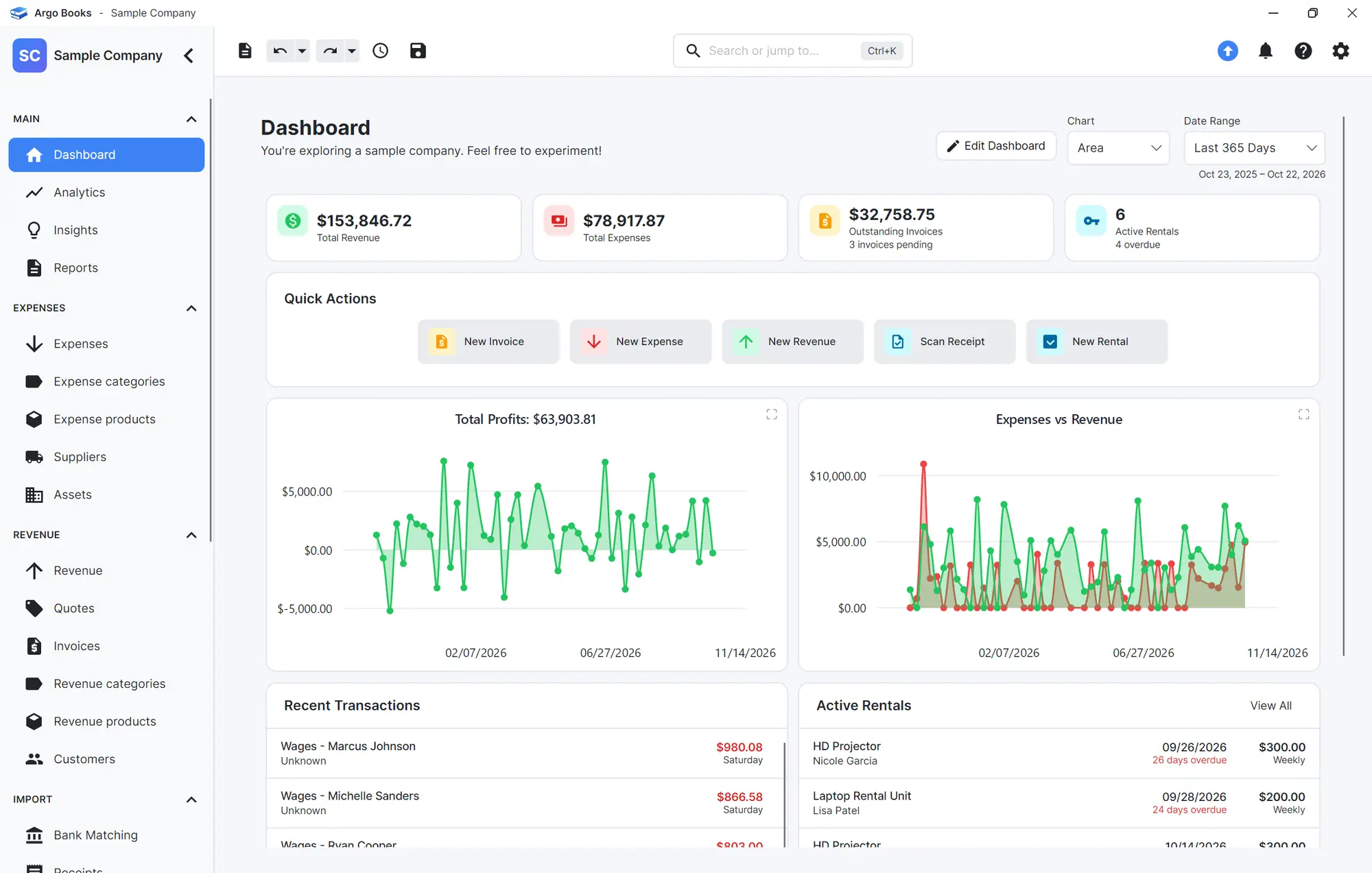 Argo Books version 2, the dashboard in Avalonia
